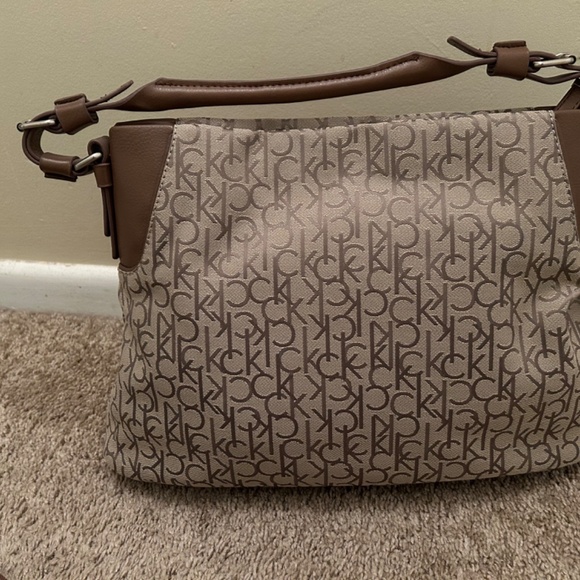 Calvin Klein Tan and Brown Hobo Bag with Wallet - Picture 5 of 10